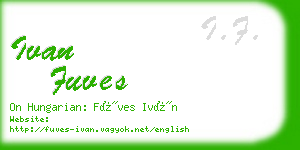 ivan fuves business card